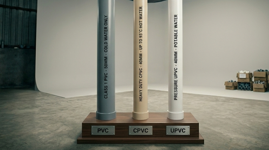 pvc vs cpvc vs upvc pipe comparison